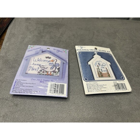 New Berlin Counted Cross Stitch Kit Lot of 6 Crafts Duck Swan House Frames - Picture 6 of 7